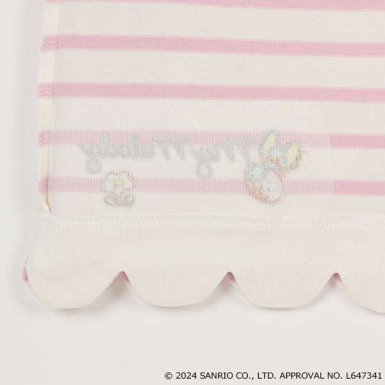 [Sanrio Characters] Appliqu&eacute; Scallop Long Sleeve T-Shirt,Light pink, large image number 4