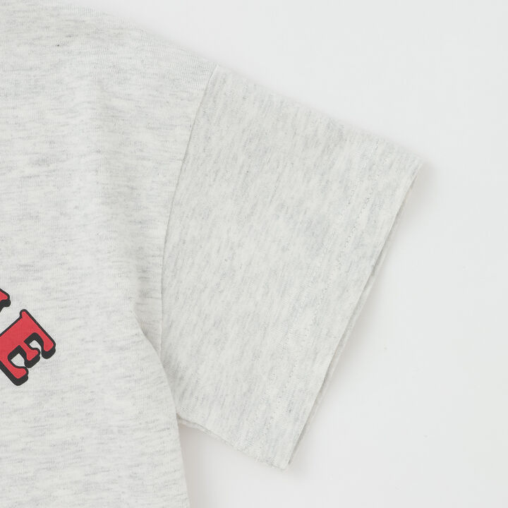 [Cotton 100%] Loose Short Sleeve T-Shirt with Ghost Illustration,Charcoal gray, medium image number 5