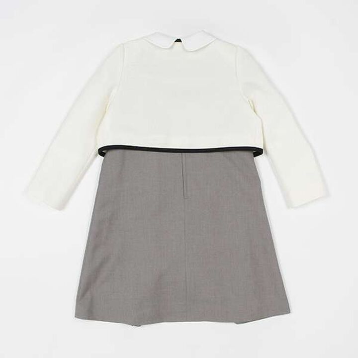 Pleated Dress & Piping Jacket Set,Navy, medium image number 12