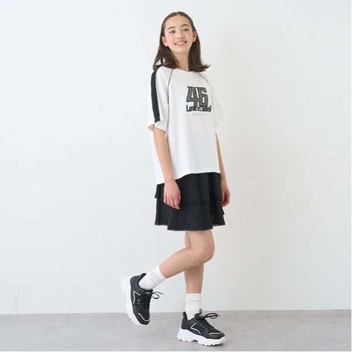 Tiered Frill Skirt with Shorts,Gray, medium image number 14