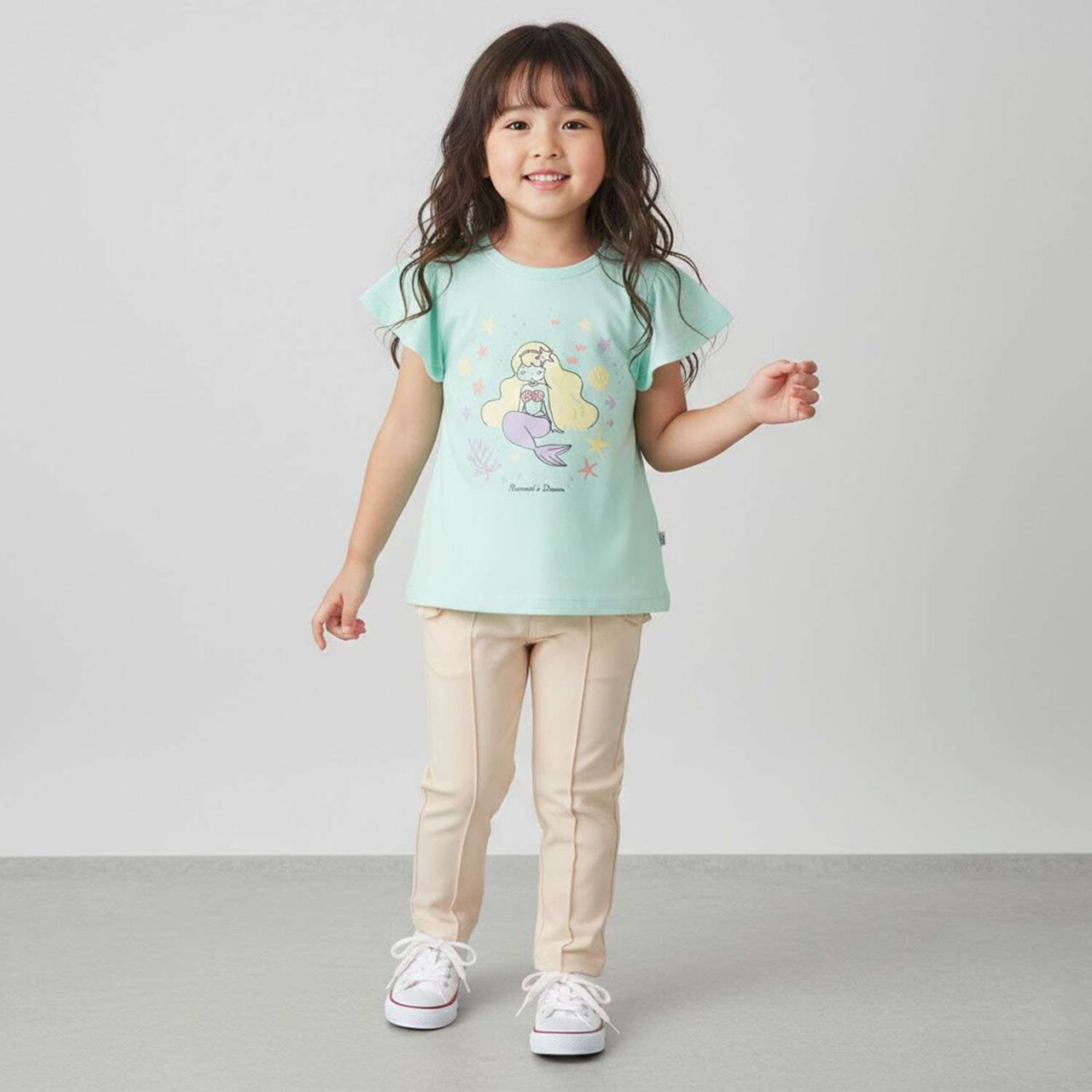 Mermaid Motif T-Shirt,Lavender, large image number 10