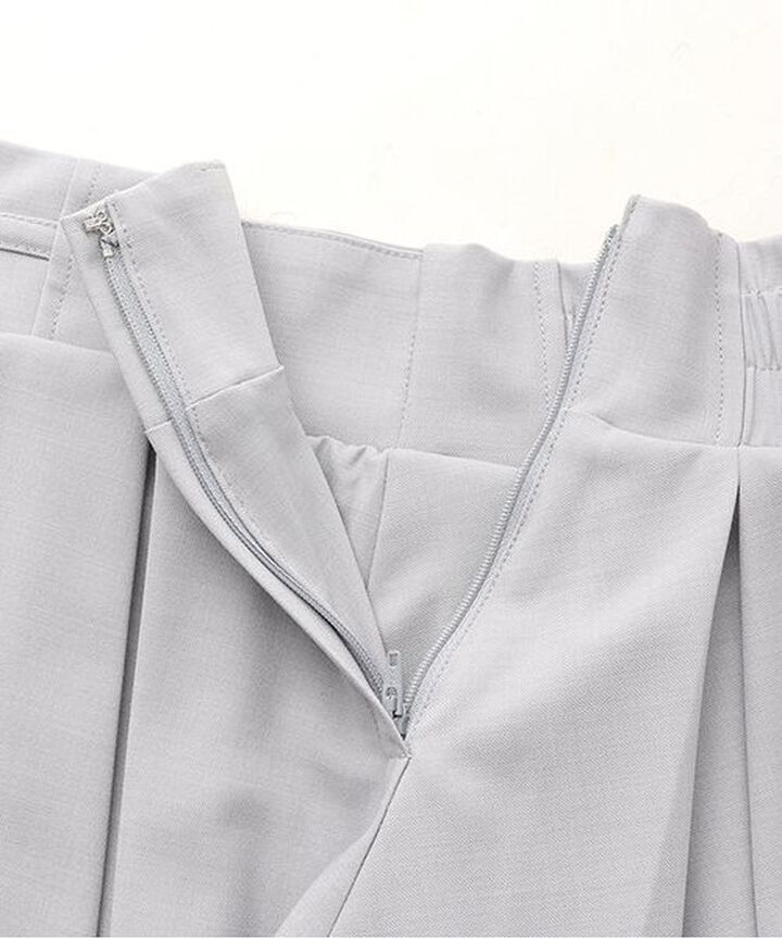 High Waist Pleated Skirt,Black, medium image number 8