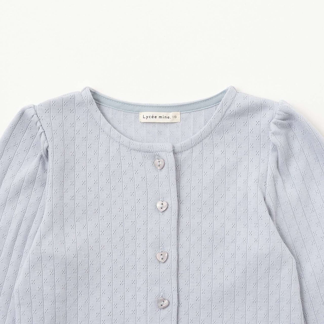 [UV Processing] Patterned Mesh Cardigan,Blue gray, large image number 9