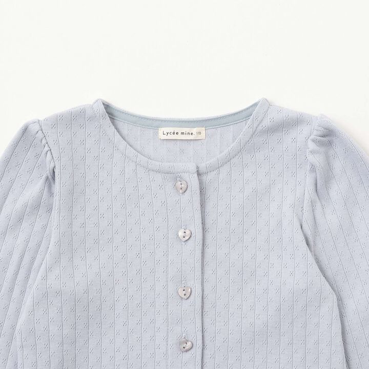 [UV Processing] Patterned Mesh Cardigan,Blue gray, medium image number 9