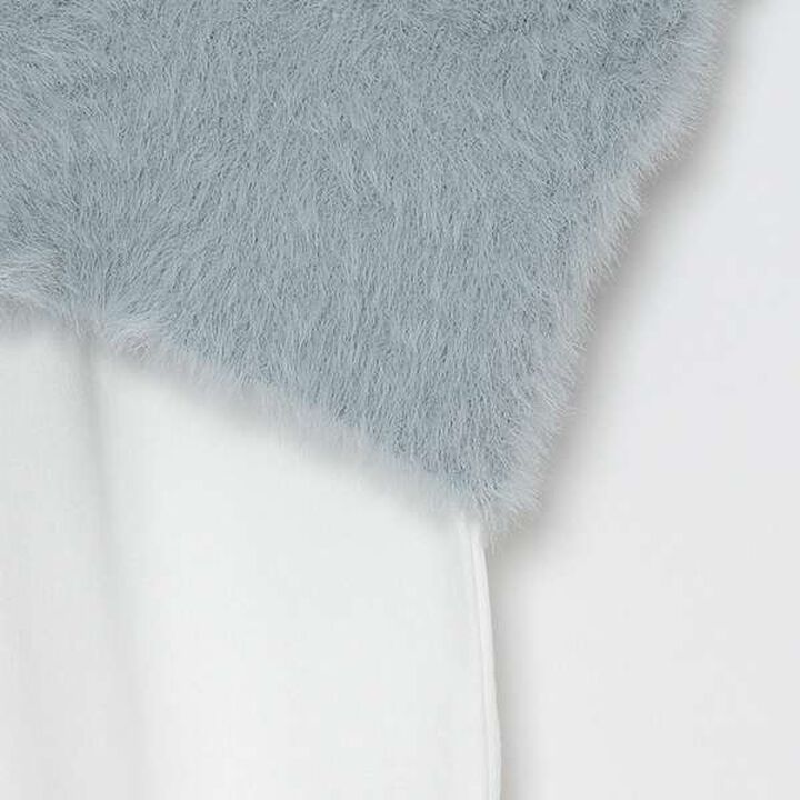 [AMI] Shaggy Cardigan &times; Long Sleeve T-Shirt Set,Light blue, medium image number 14