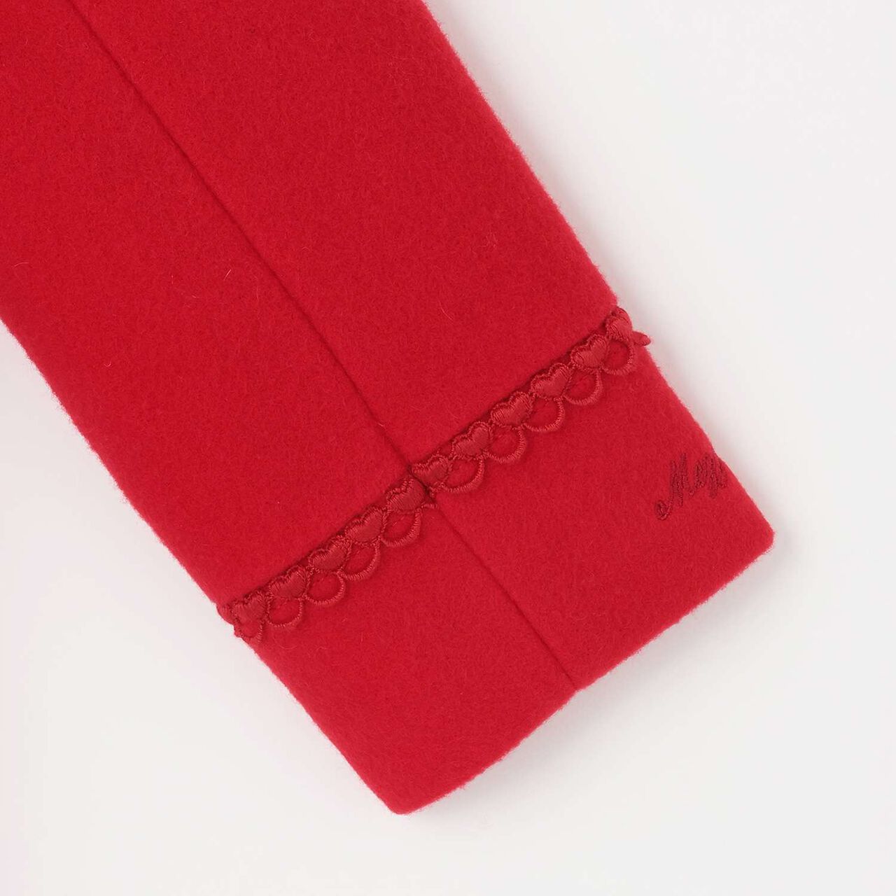 Ribbon Color Wool Coat,Sax blue, large image number 6