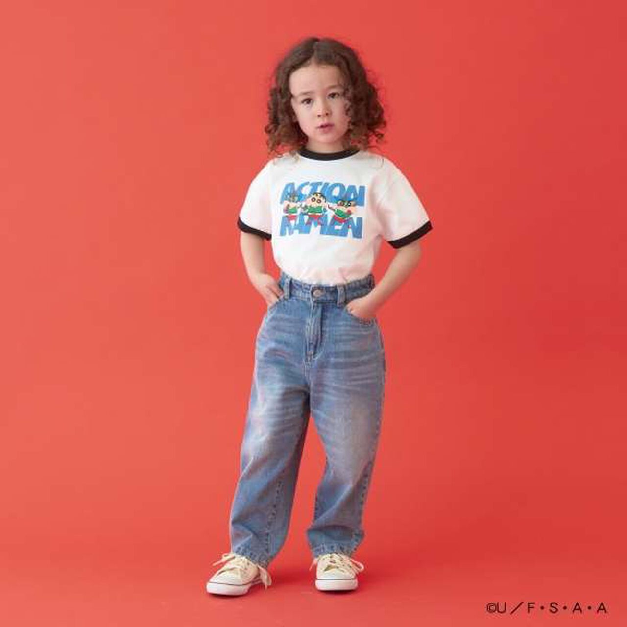 Crayon Shin-chan Comfortable Jersey Ringer T-Shirt,Black, large image number 8