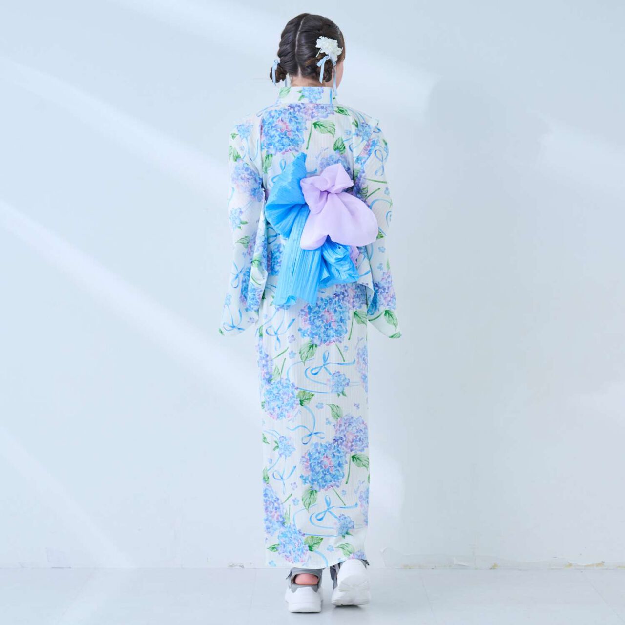 [Cool Touch] Hydrangea Pattern 2WAY Yukata,Navy, large image number 22
