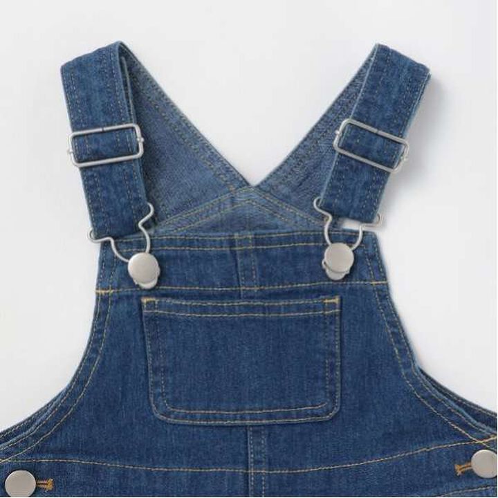 Stretch Denim Overalls,Navy, medium image number 11