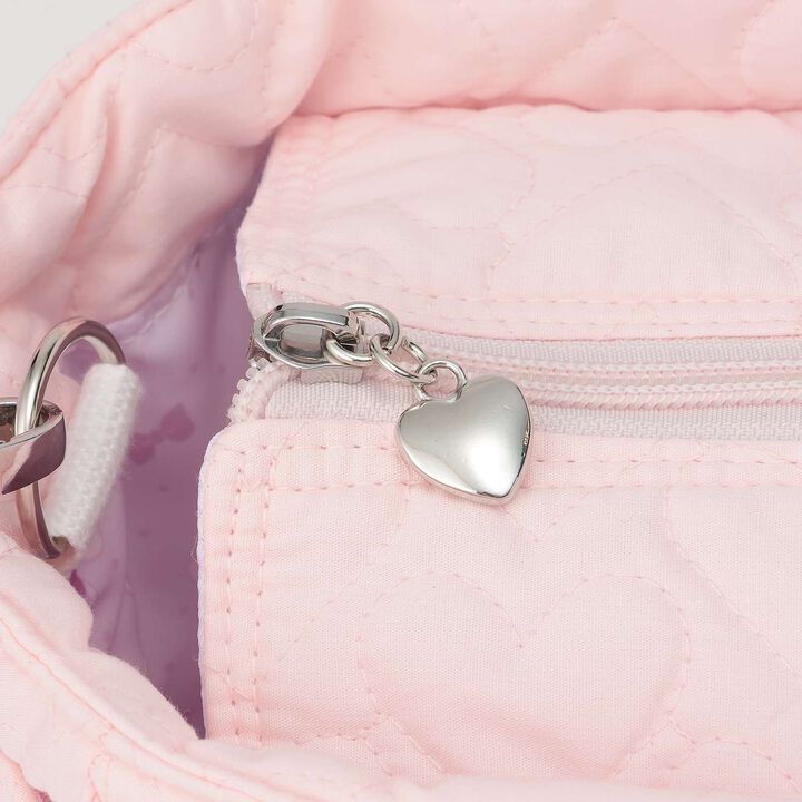 [Mezzo Piano Mama] Rabbit Appliqu&eacute; 2 Way Tote Bag,Light pink, medium image number 4