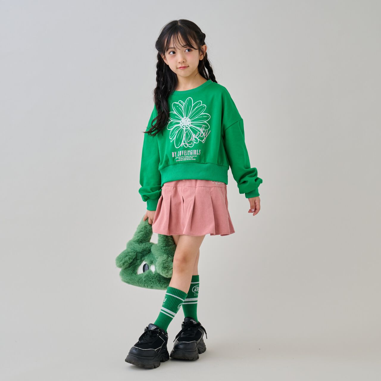 Flower Flock Pullover,Charcoal gray, large image number 2