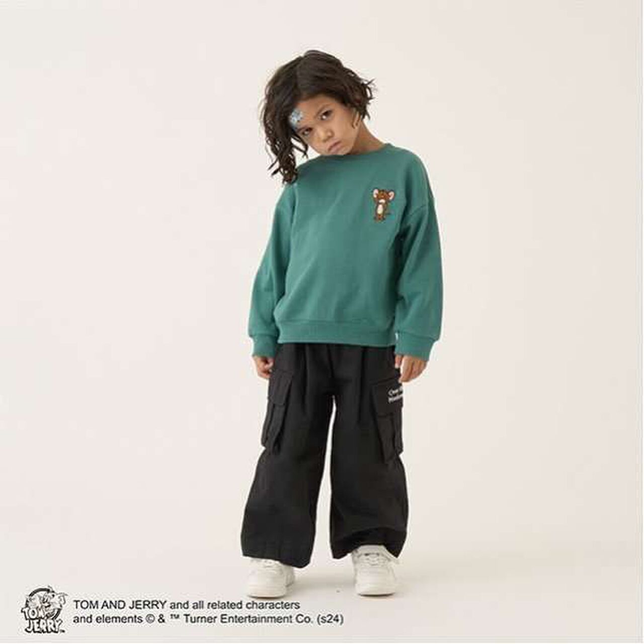 Tom and Jerry Embroidered Sweatshirt,Black, large image number 14