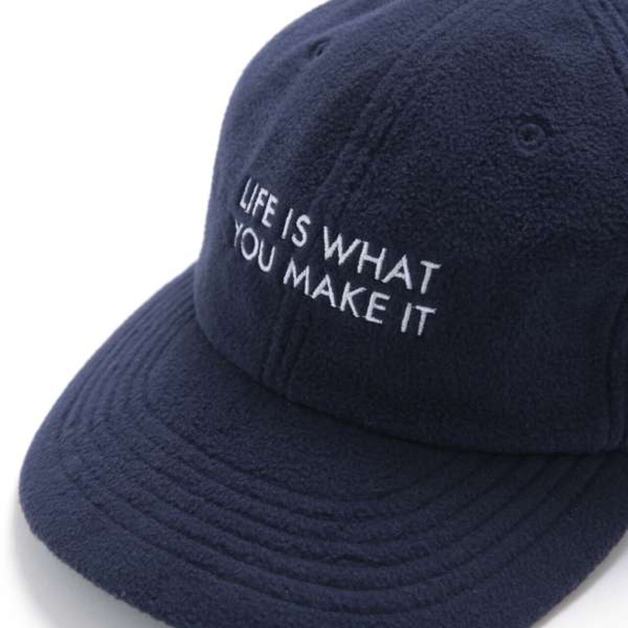 Fleece 6-Panel Snapback Cap,Navy, large image number 3