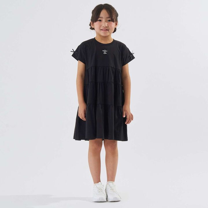 [100% Cotton] Tiered Tee Shirt Dress [Either Way Is Fine],, medium