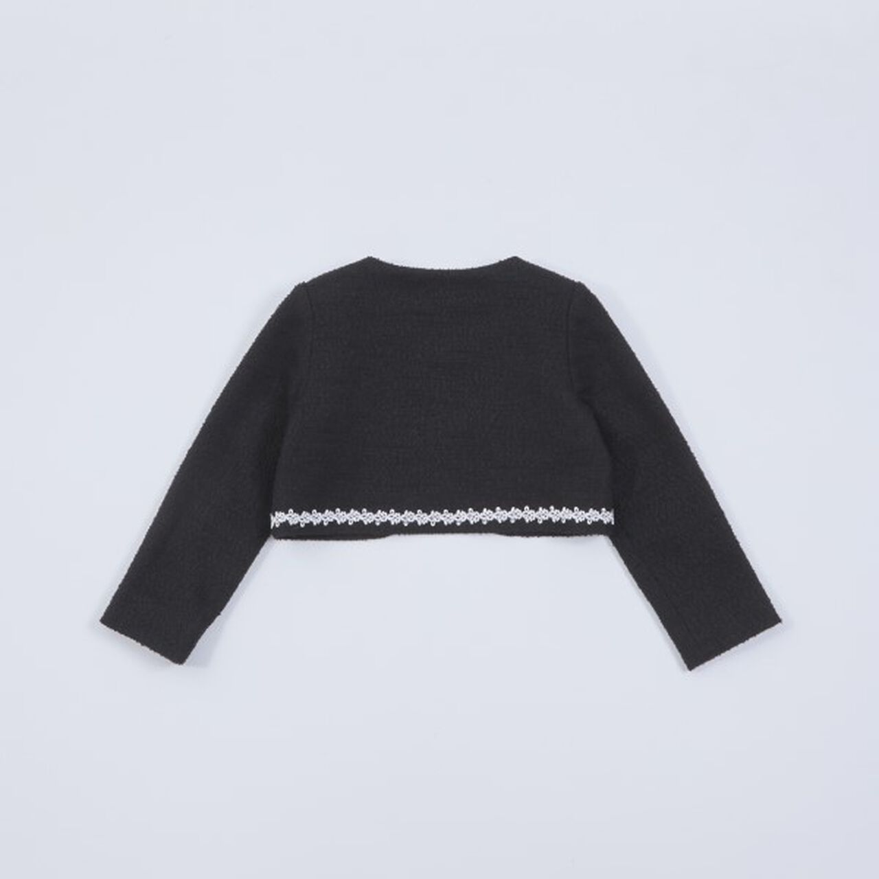 KP Tweed Bolero with Lace (110-130),Black, large image number 1