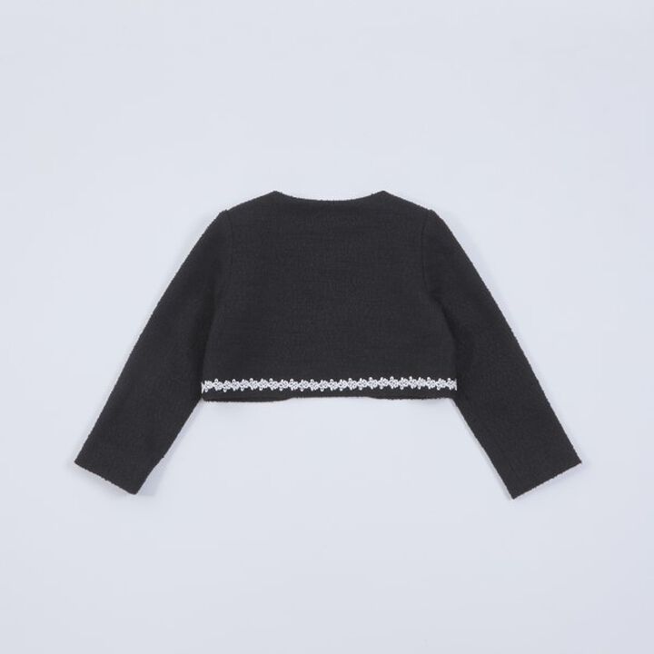 KP Tweed Bolero with Lace (110-130),Black, medium image number 1