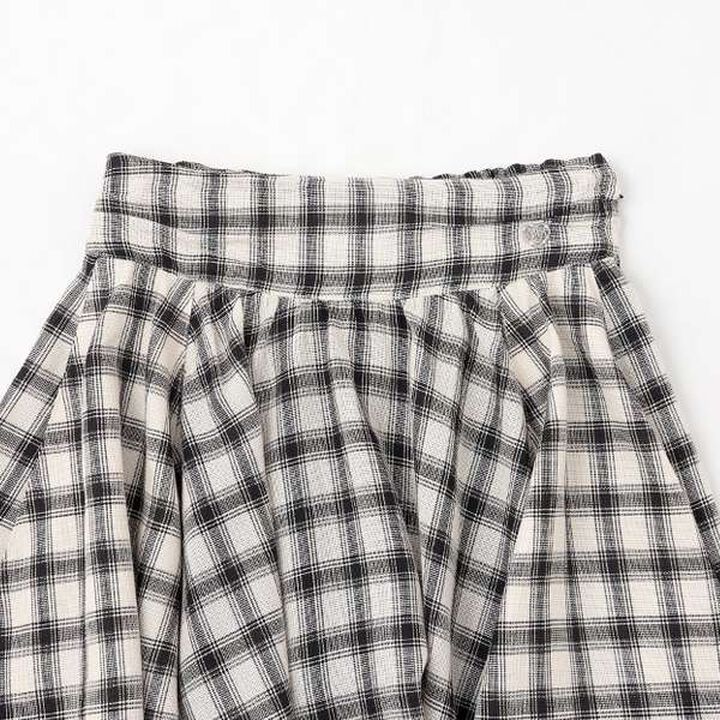 Assorted Material Irregular Hem Skirt with Shorts,Black, medium image number 4