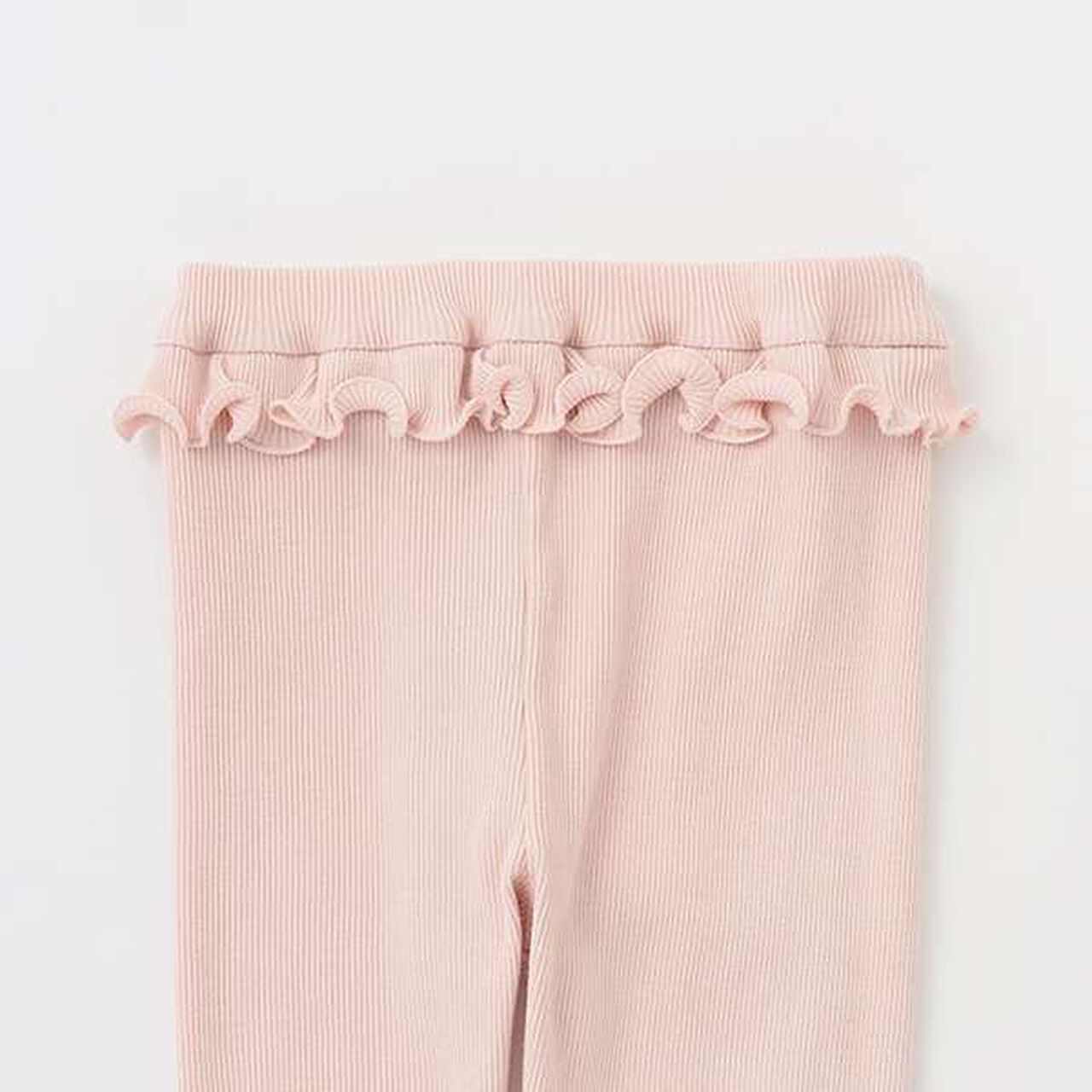 Mellow Frill Ribbed Leggings,Off white, large image number 2