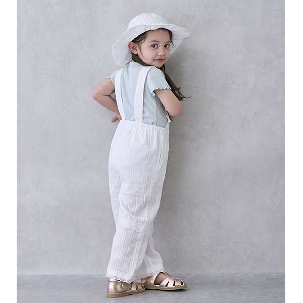 Lace Overalls,Off white, large image number 2