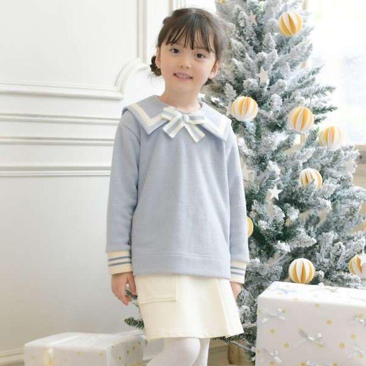 KP Knit Twill Pleated Wrap Pants [100-140],Black, large image number 15