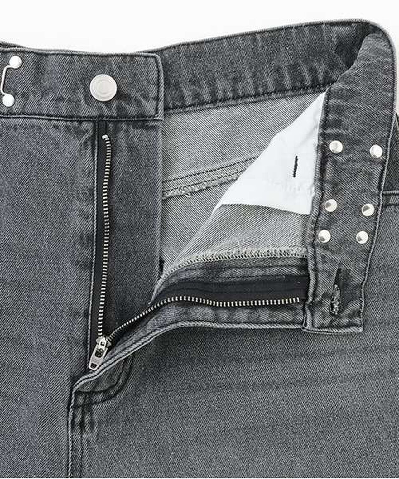 Tack Denim Wide Pants,Gray, large image number 3