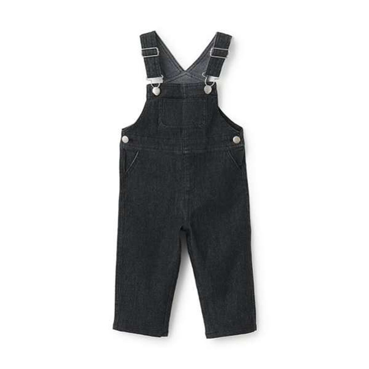 Stretch Denim Overalls,Navy, large image number 5