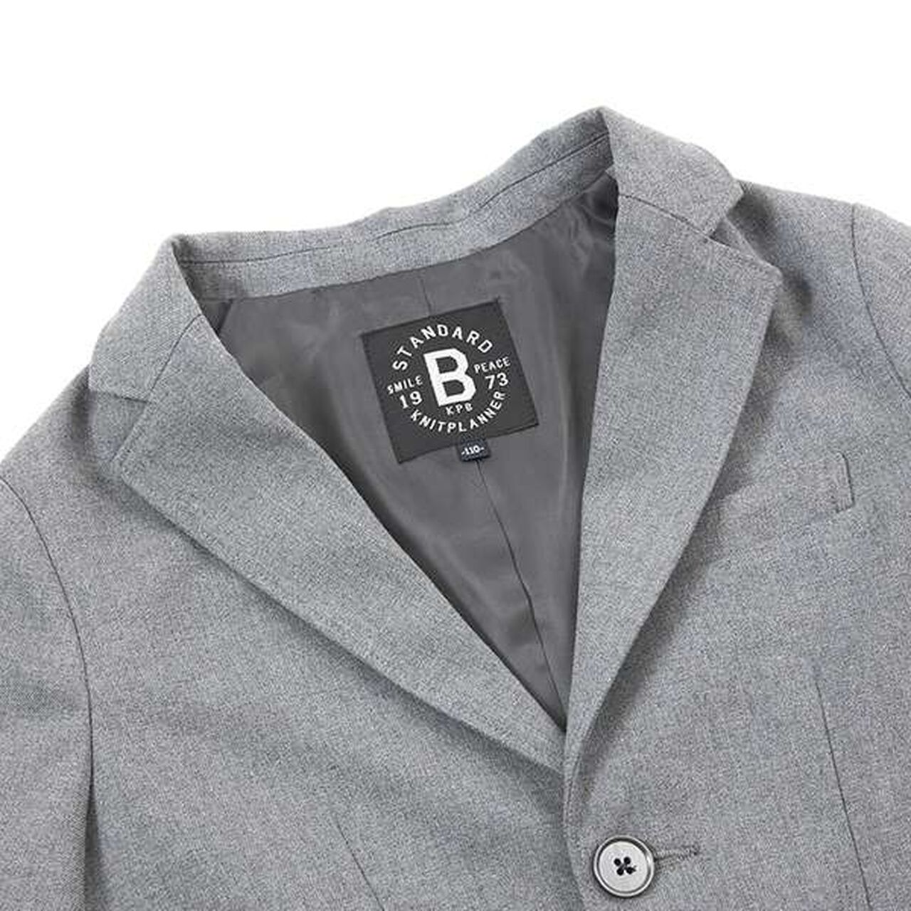 KP Boy Twill Stretch Jacket (110-130),Charcoal gray, large image number 6