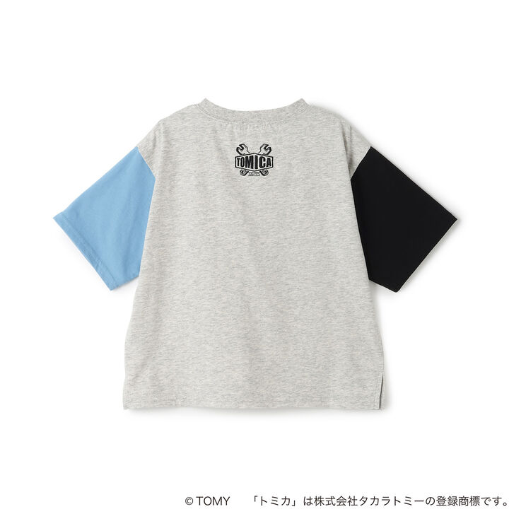 [TOMICA] Stain Resistant Quick-Dry UV Kaiteki Tenjiku Color-Blocked T-Shirt,Pearl white, medium image number 4