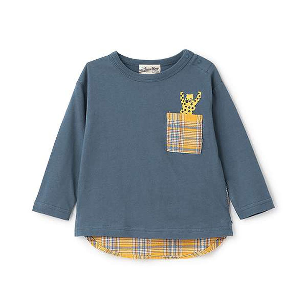 Check Pocket Long-Sleeve T-Shirt,Navy, large image number 0