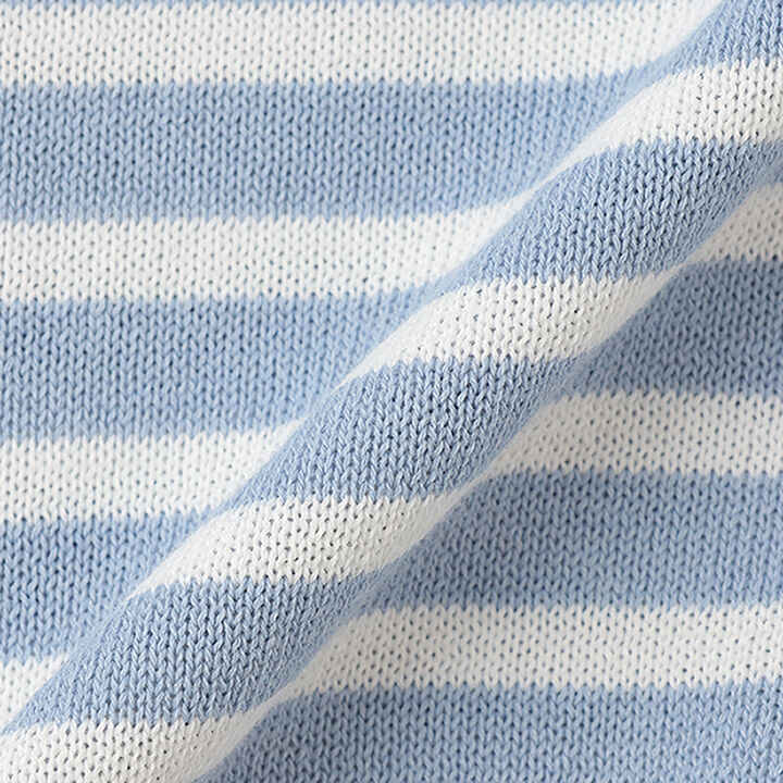 Stripe Pattern & Ribbon Knitwear,Off white, medium image number 2