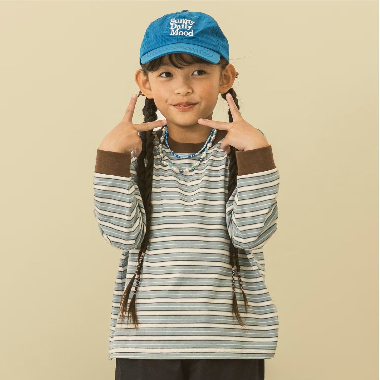 [D Select] Nylon Embroidered Cap,Blue, large image number 5