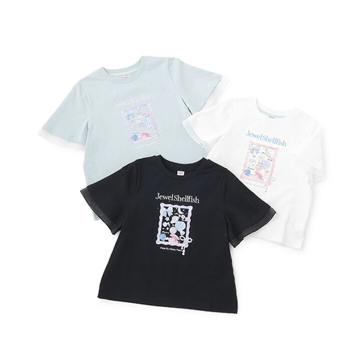 Cool Touch Jewel Shellfish T-Shirt,Black, medium image number 8