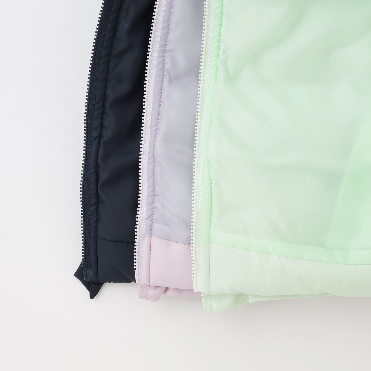 Frill Ribbon Padded Blouson,Light green, large image number 20