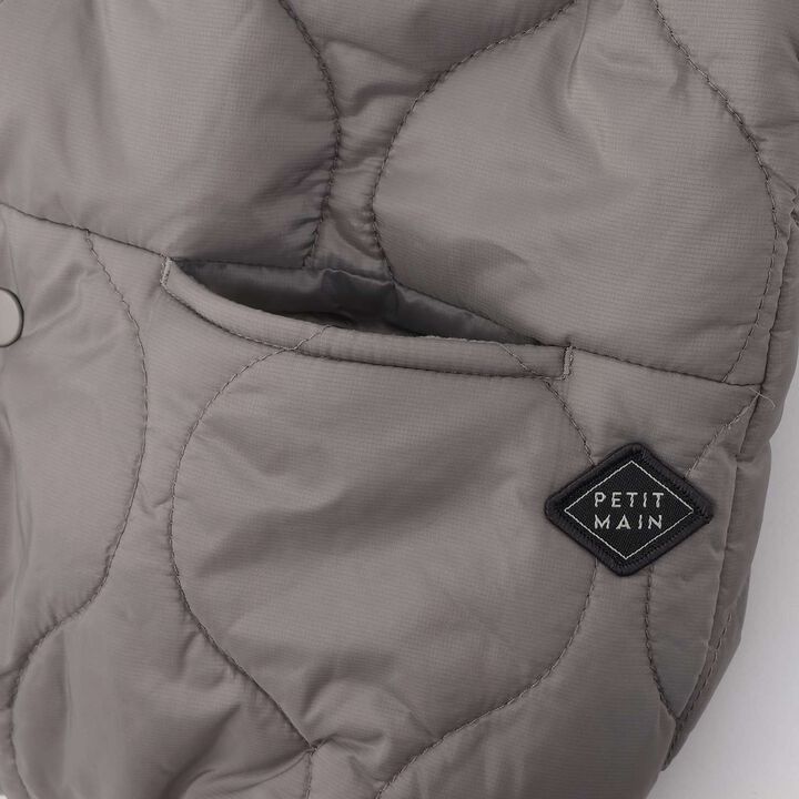[Water-Repellent] Quilted Vest,Charcoal gray, medium image number 14