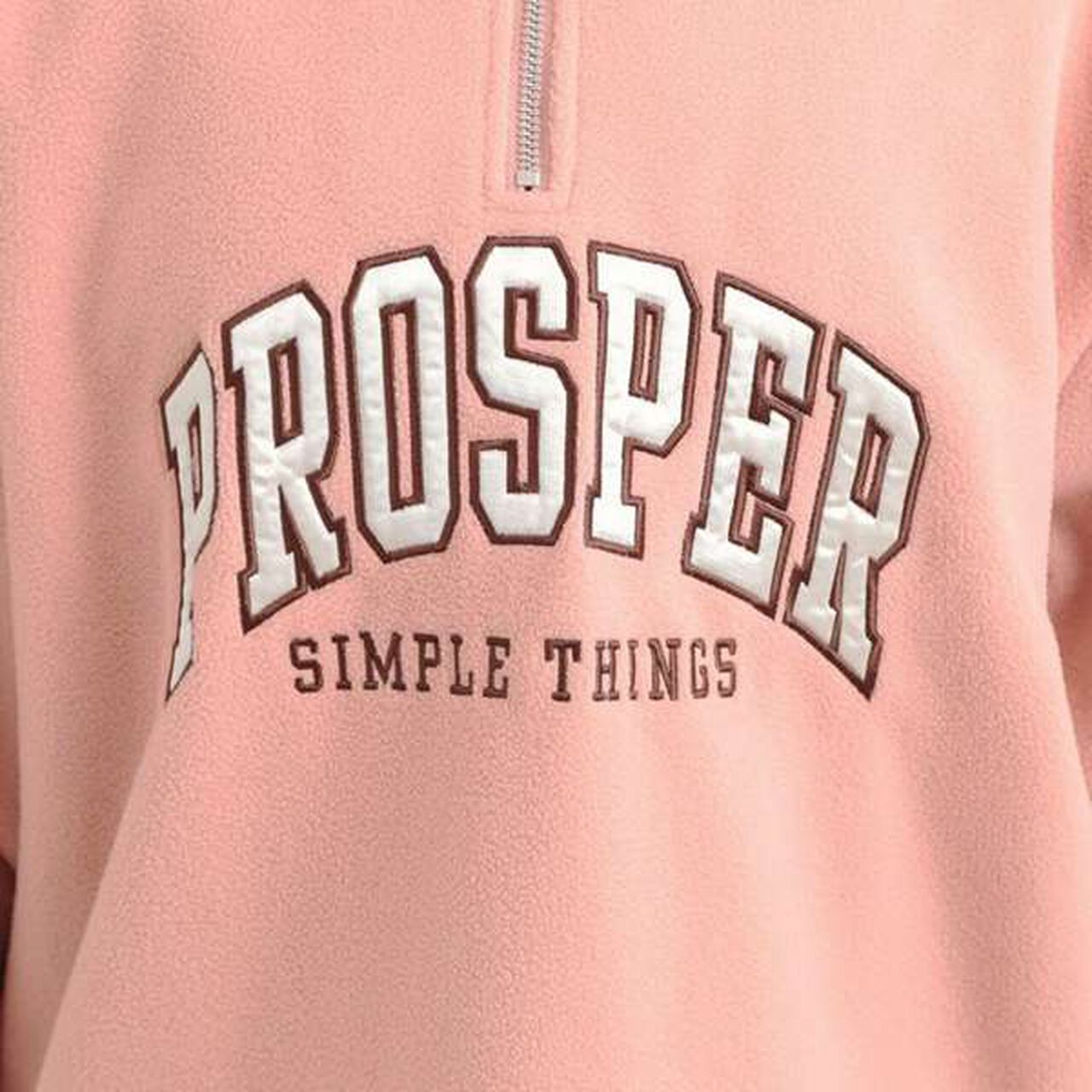 Half-Zip Fleece Sweatshirt,Light pink, large image number 14