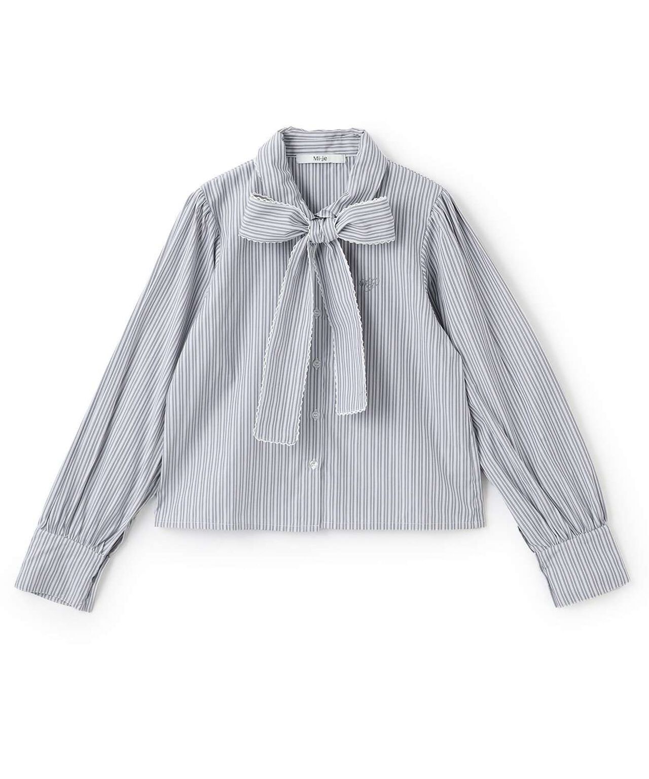 Bow Tie Logo Embroidery Shirt,Off white, large image number 4