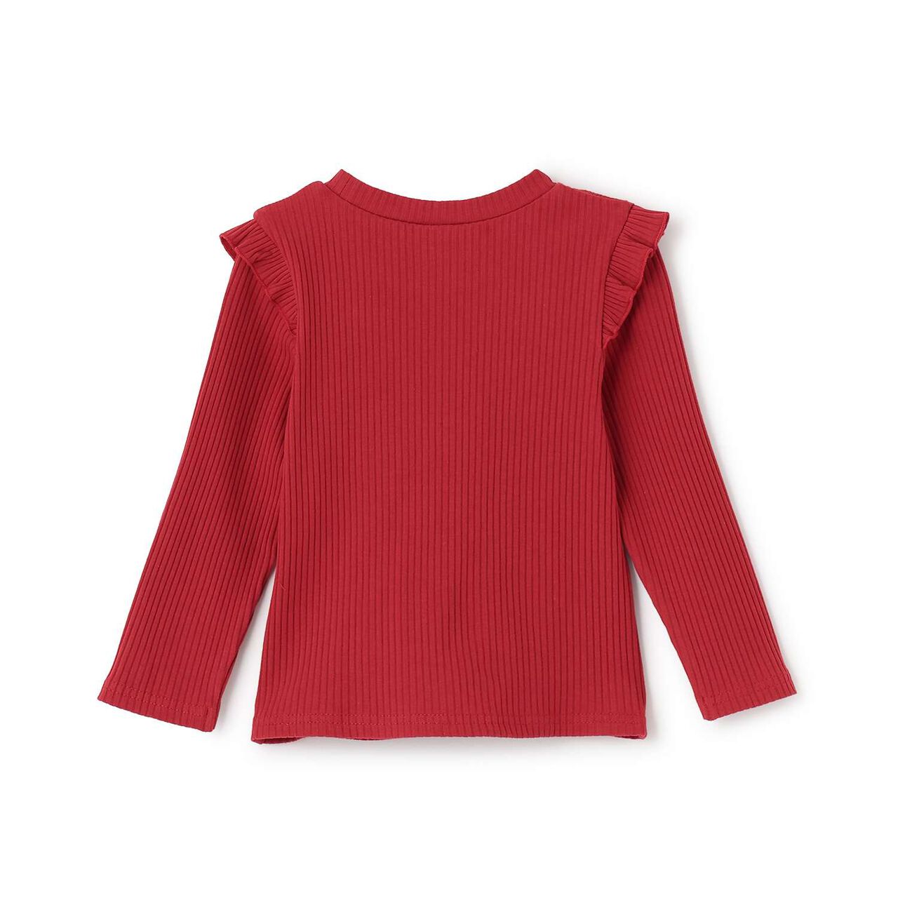 Basic Ribbed Long T-Shirt,Black, large image number 1