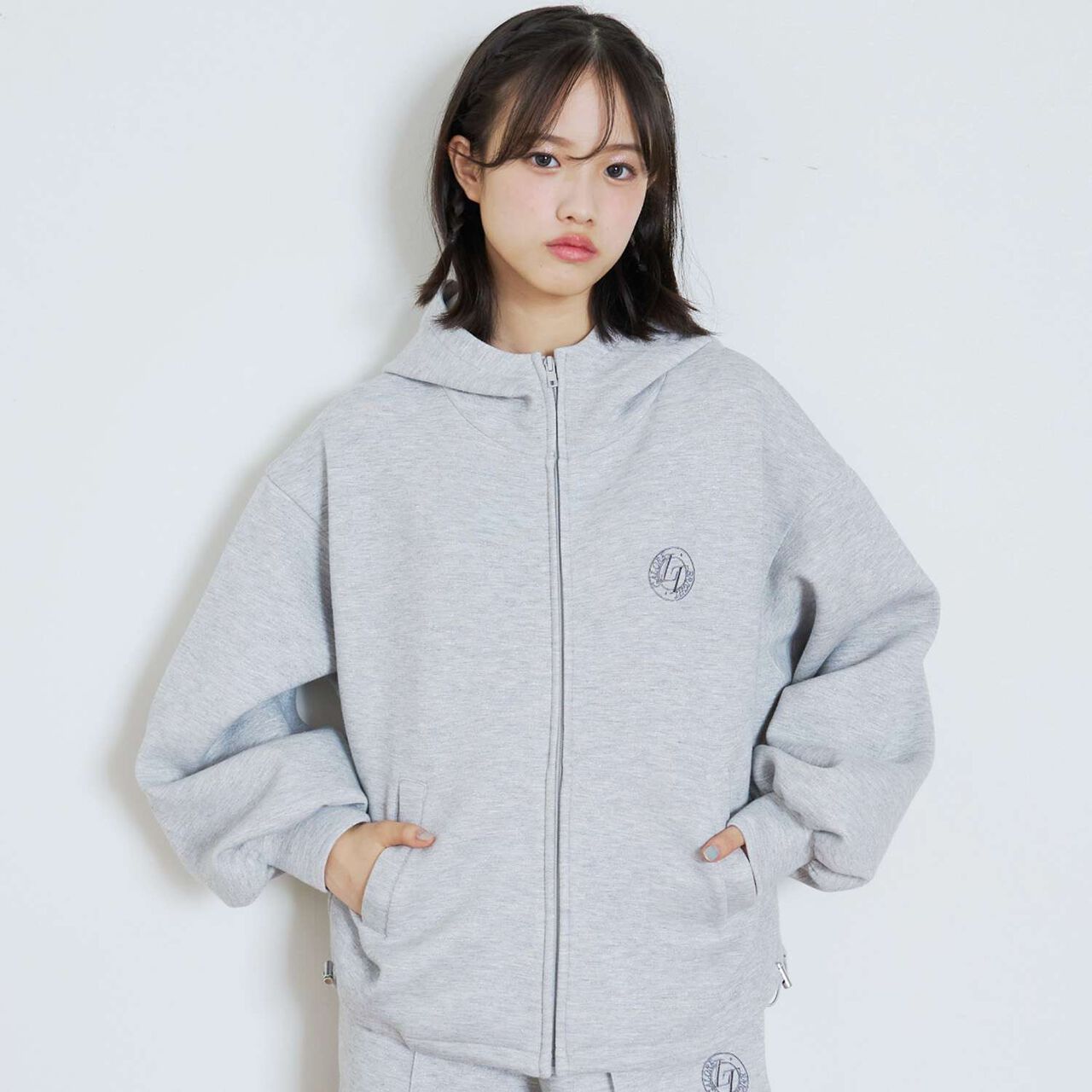 [Fuwakaru/Set Available] Lame Cardboard Loose Parka,Gray, large image number 3