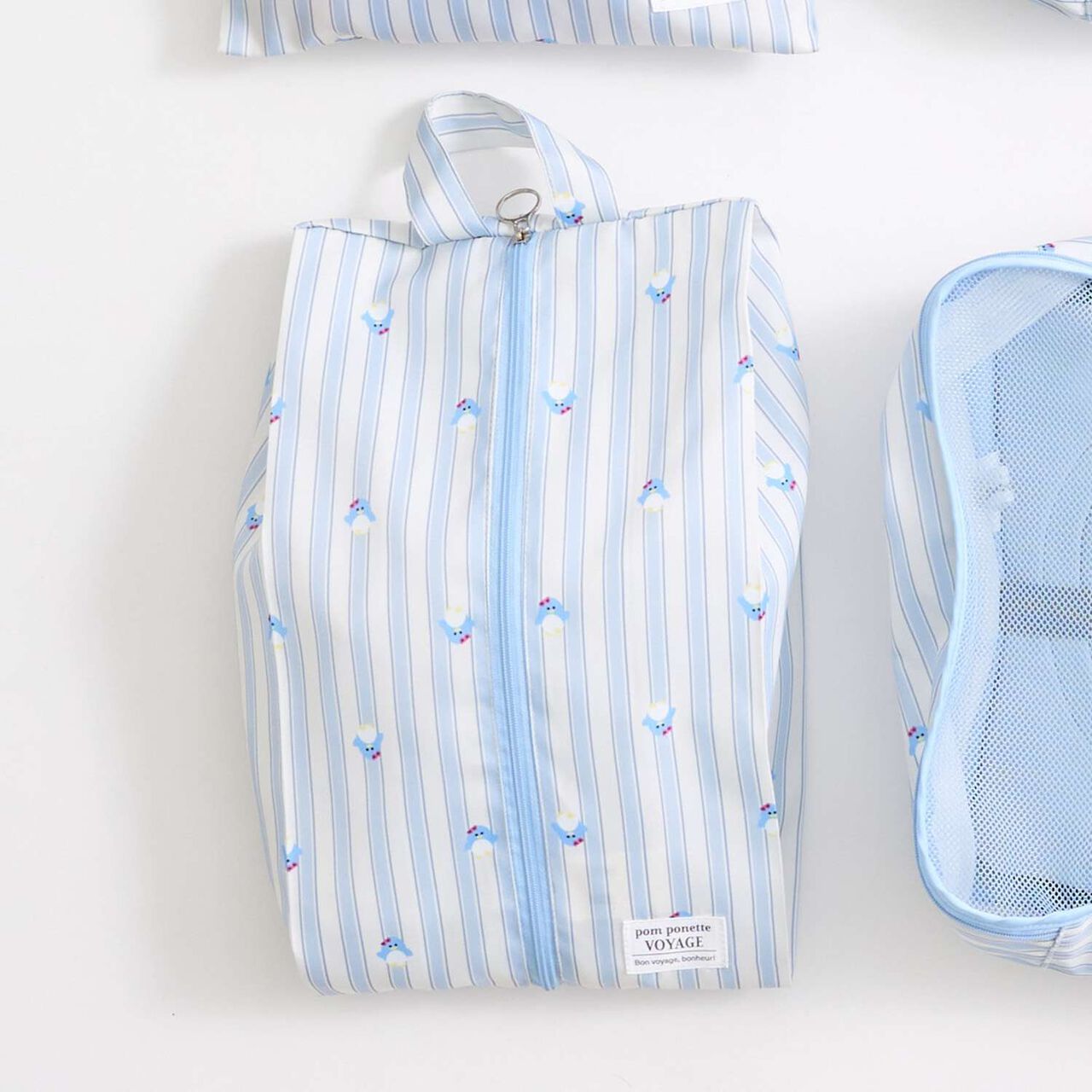 [Water Repellent] All-Over Pattern Shoe Case,Light blue, large image number 0
