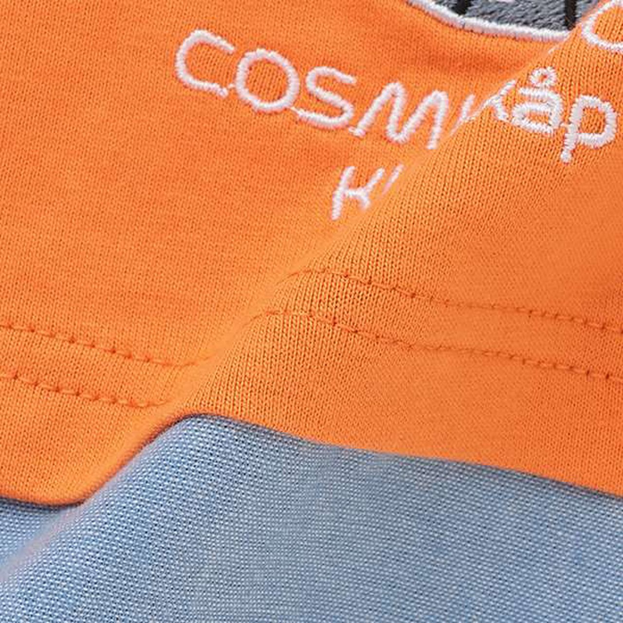 Long-Sleeve T-Shirt with Contrast Hem [JAXA LABEL],Orange, large image number 11