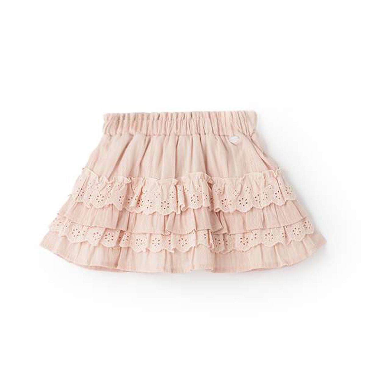 [Link] Lace Frill Skirt,Pink, large image number 0