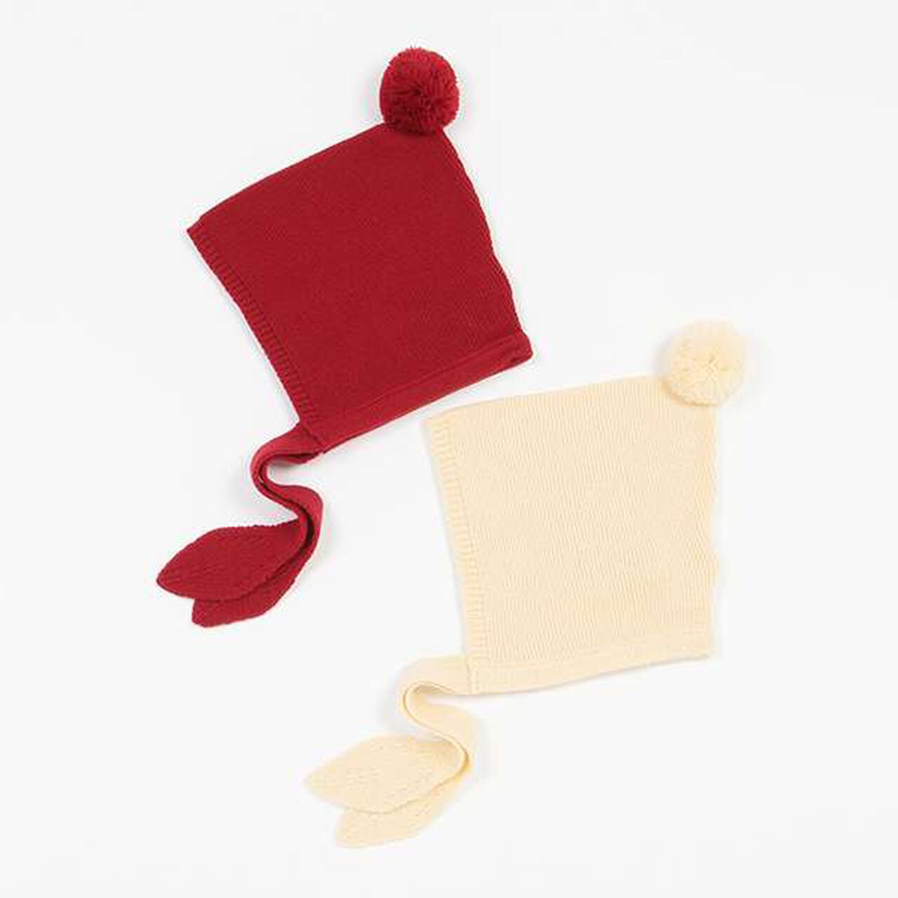 Bonnet-Style Knit Hat,Ivory, large image number 6