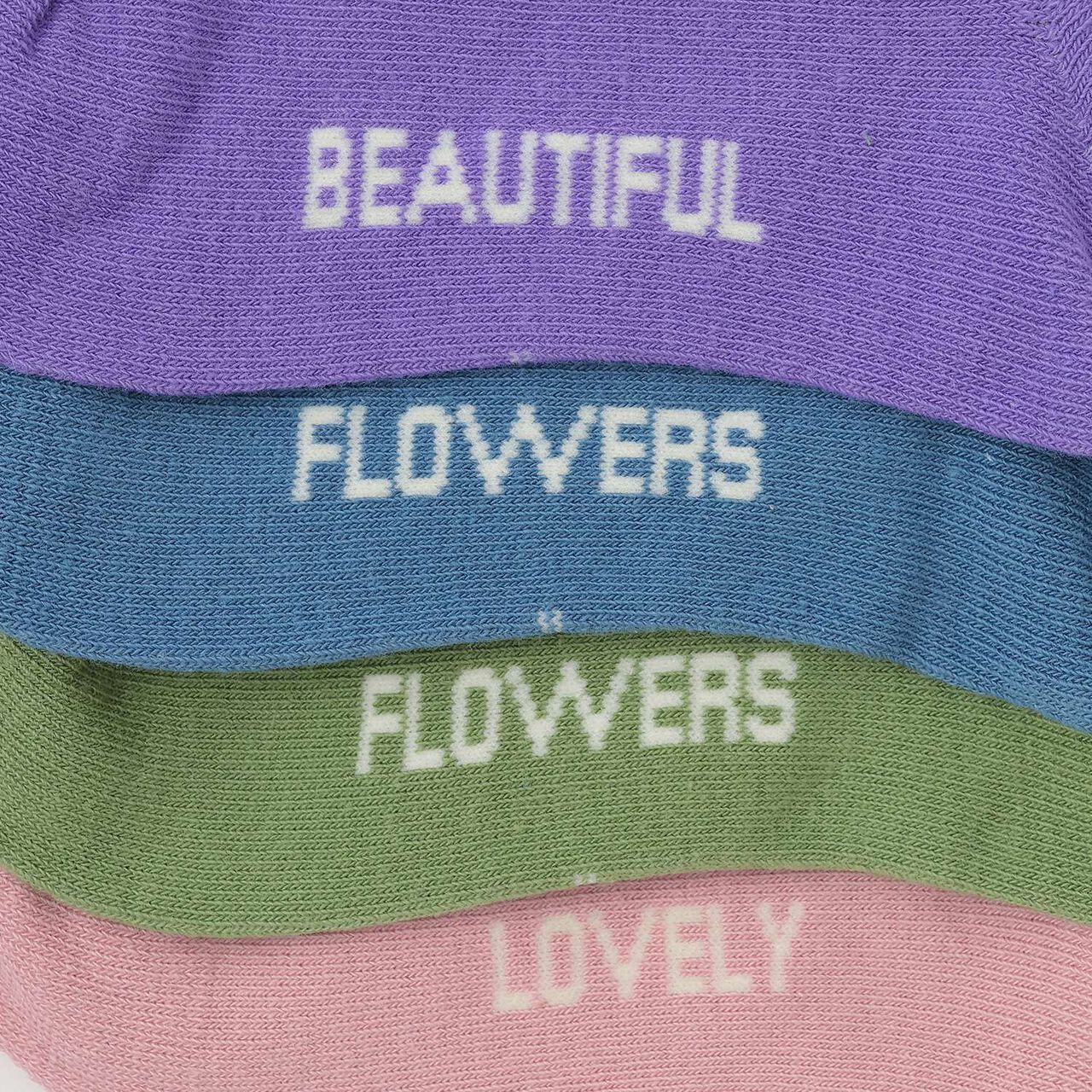 Puffy Flower Crew Socks [Kids] [Girls],Moderate blue, large image number 7