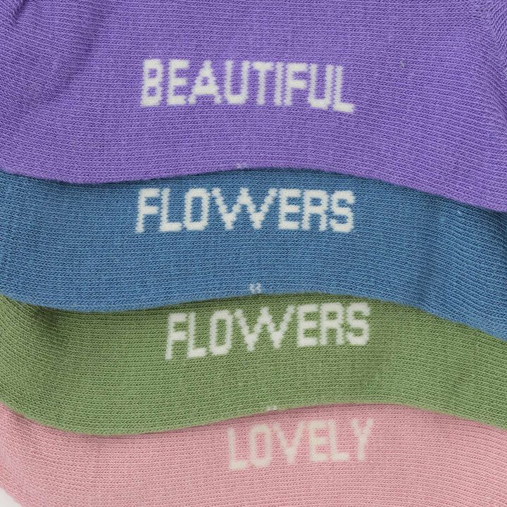 Puffy Flower Crew Socks [Kids] [Girls],Moderate blue, medium image number 7