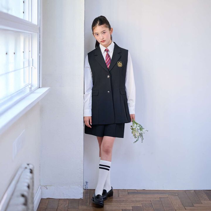 [Graduation Attire] [5-Piece Set] Gilet Jacket Coordination Set,Black, medium image number 26