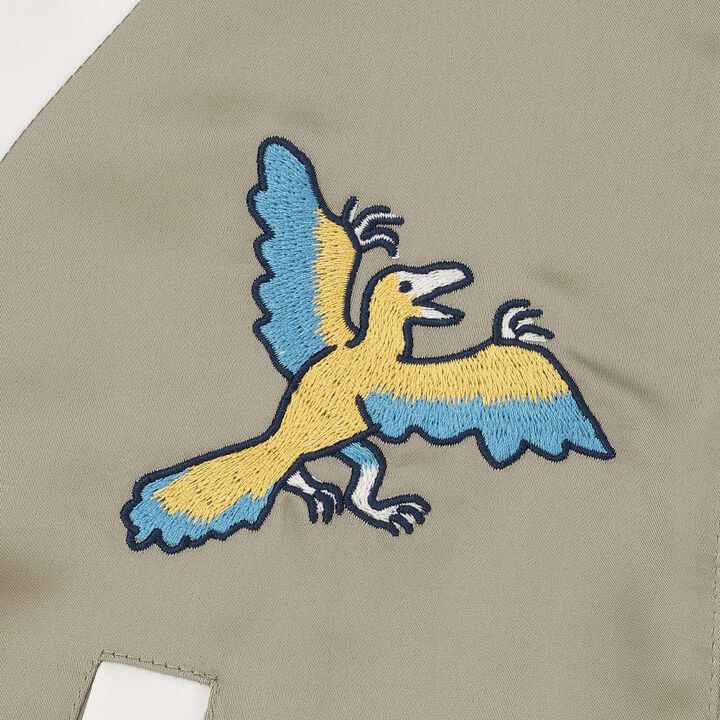 Dinosaur Embroidered Souvenir Jacket (Sukajan),Khaki, medium image number 14