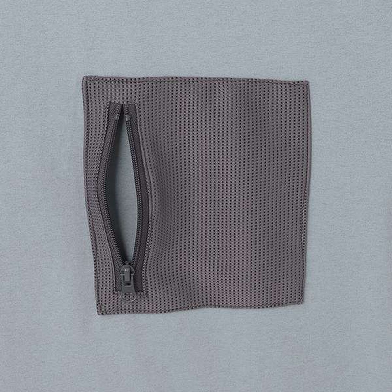[Amphibious] Mesh Pocket Big Half T-Shirt,Charcoal gray, large image number 12