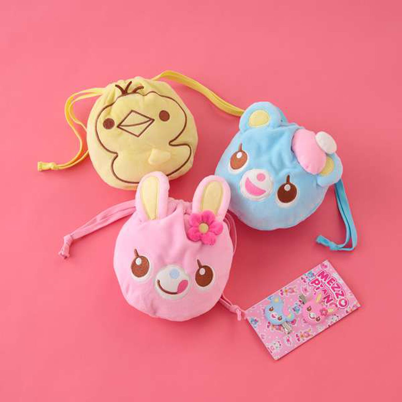 Mimi Popo Emma Character Face Drawstring Pouch,Blue, large image number 6