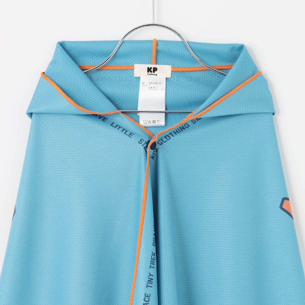 Hooded Mini Poncho,Blue, large image number 2