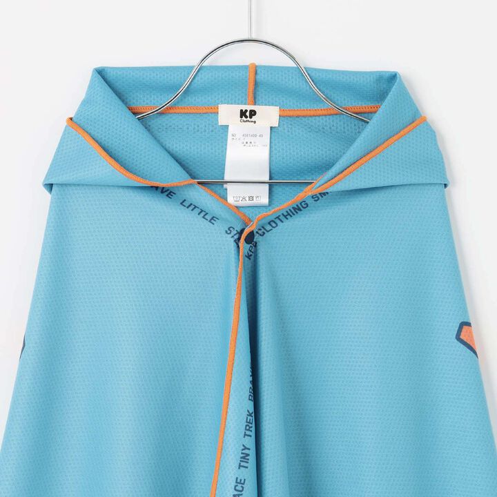 Hooded Mini Poncho,Blue, medium image number 2